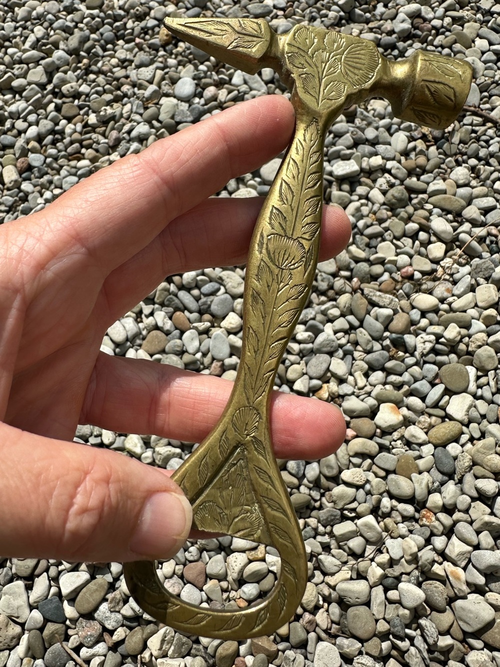 Vintage Brass Brass Hammer-Shaped Bottle Opener